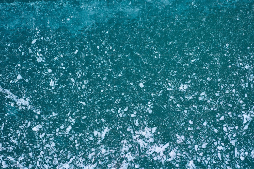 an aerial view of a body of water