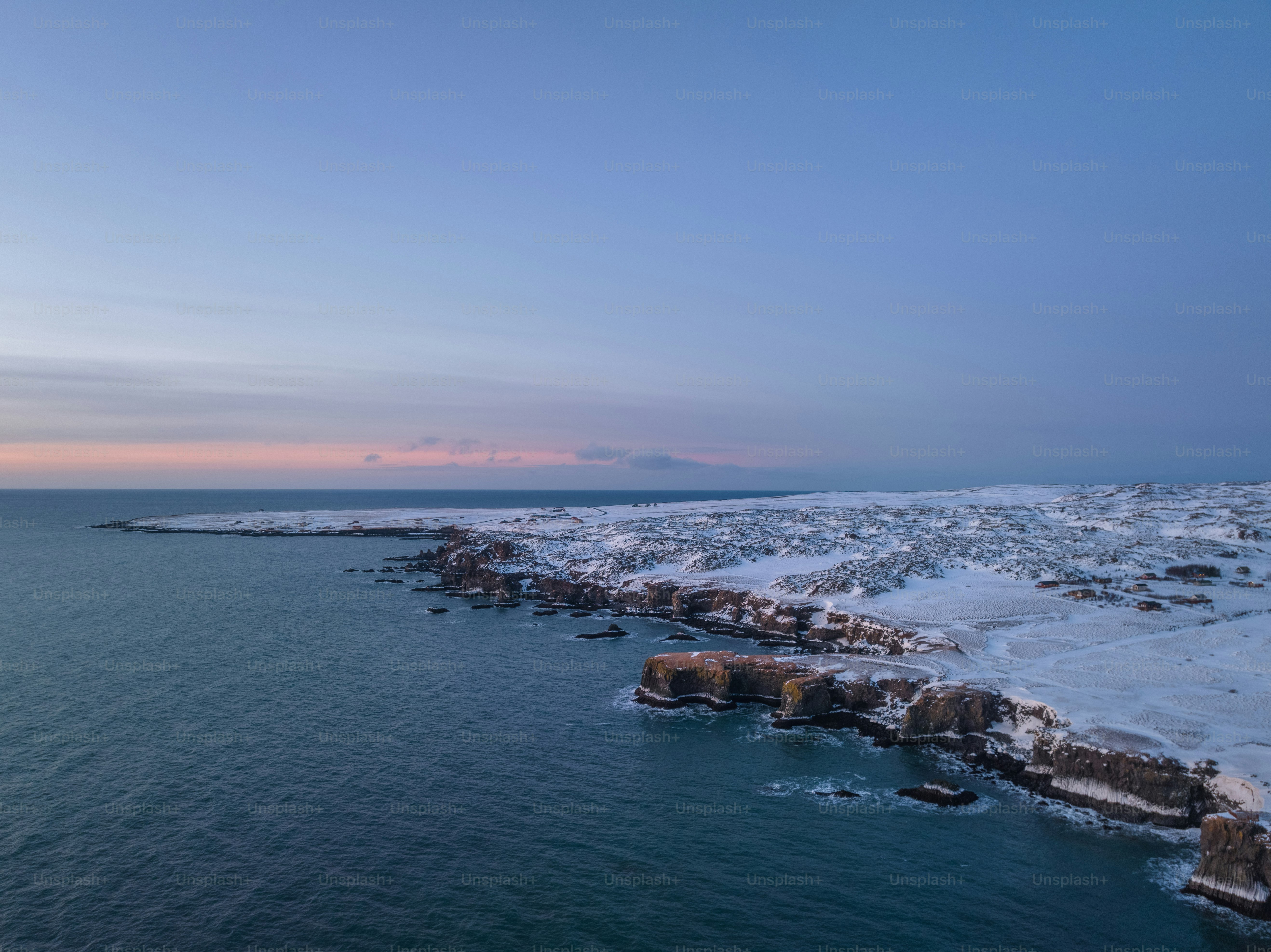 a view of the ocean from a high point of view