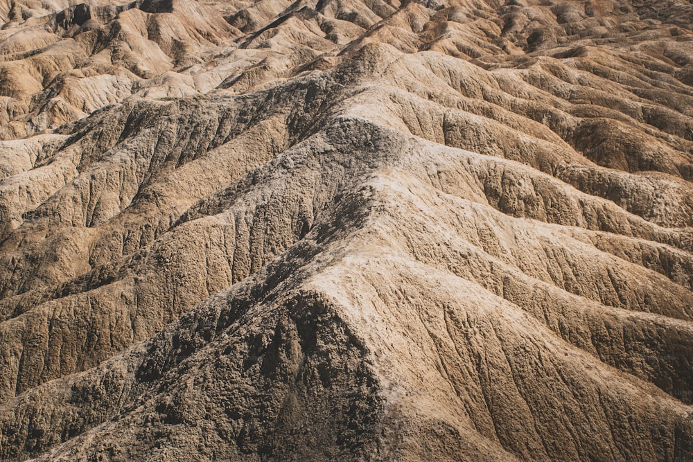 an aerial view of a mountain range with a bird's eye view