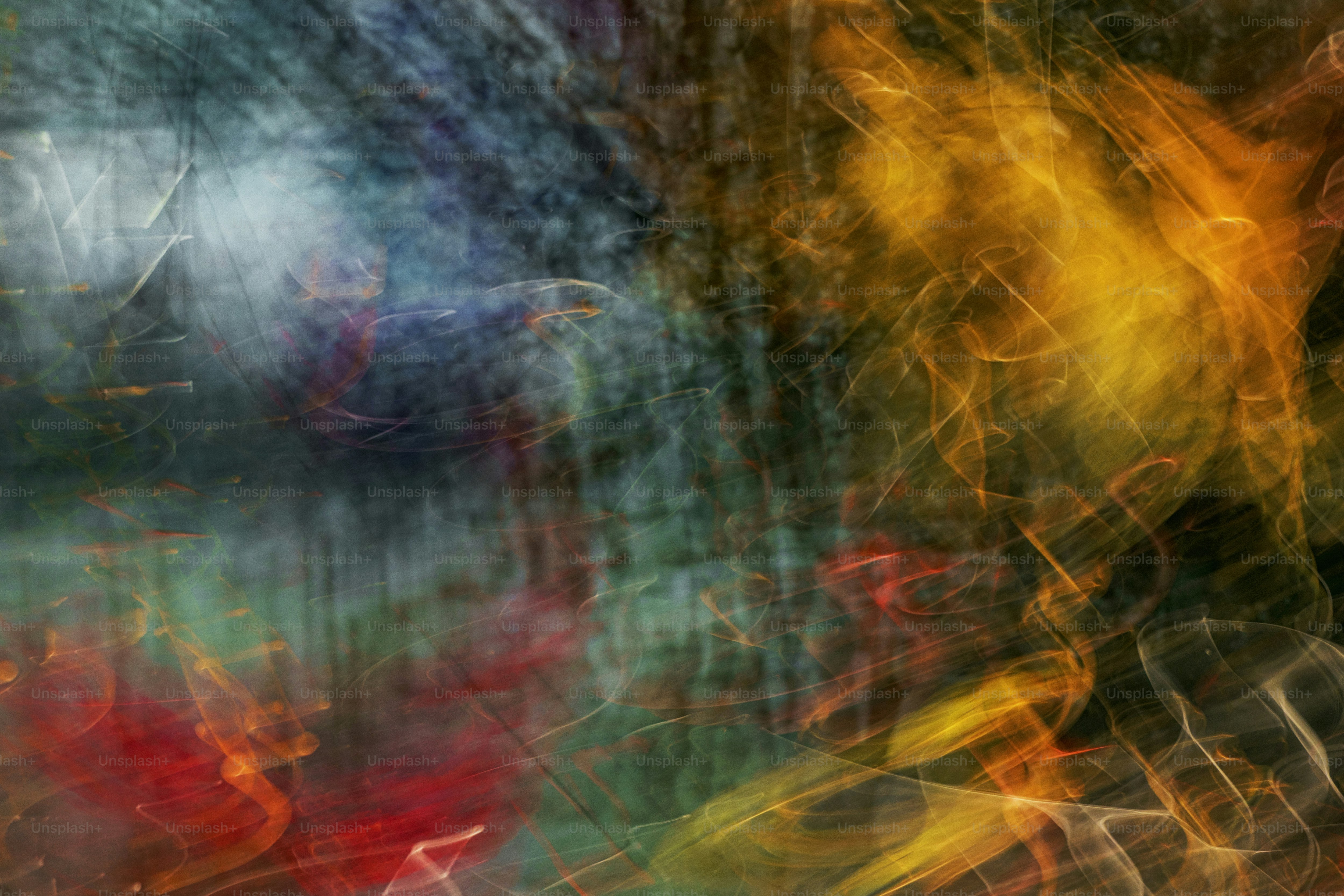 Ein verschwommenes Foto eines bunten Hintergrunds