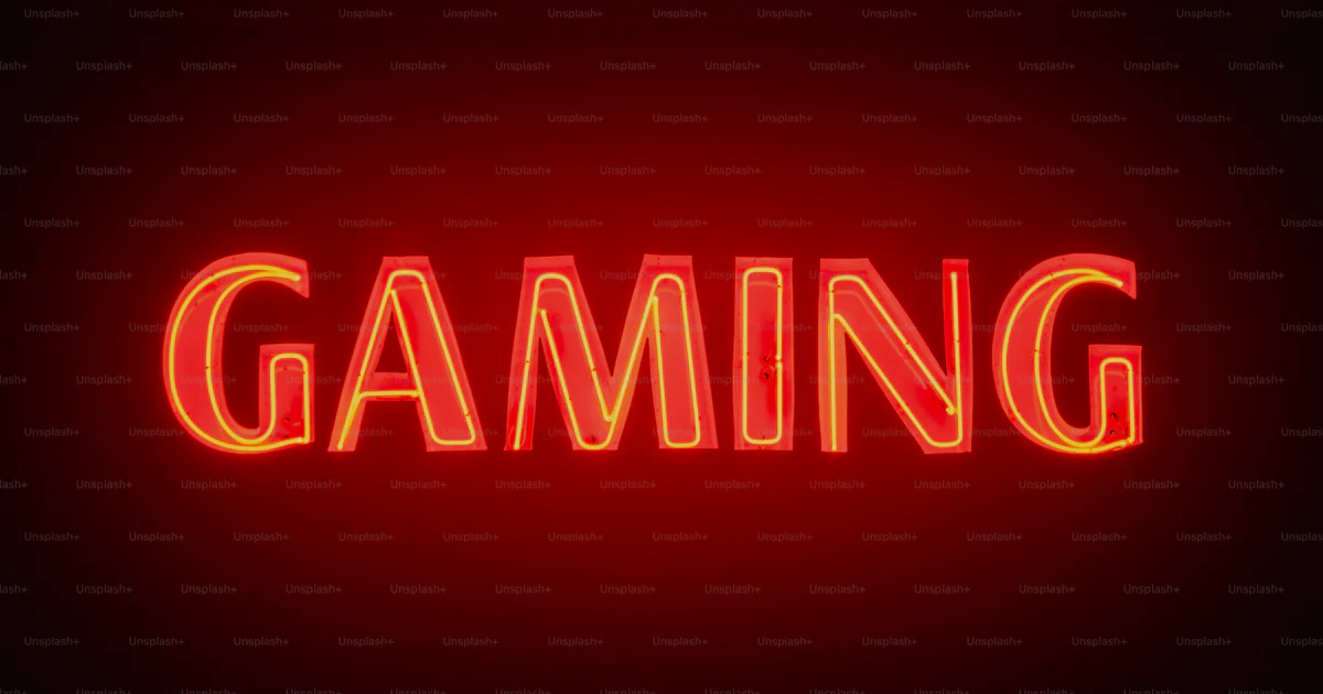 Game Seign A neon sign that says gaming on it photo – Game design Image on Unsplash