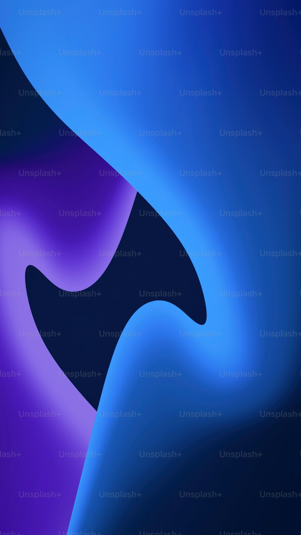 a blue and purple background with a curved curve