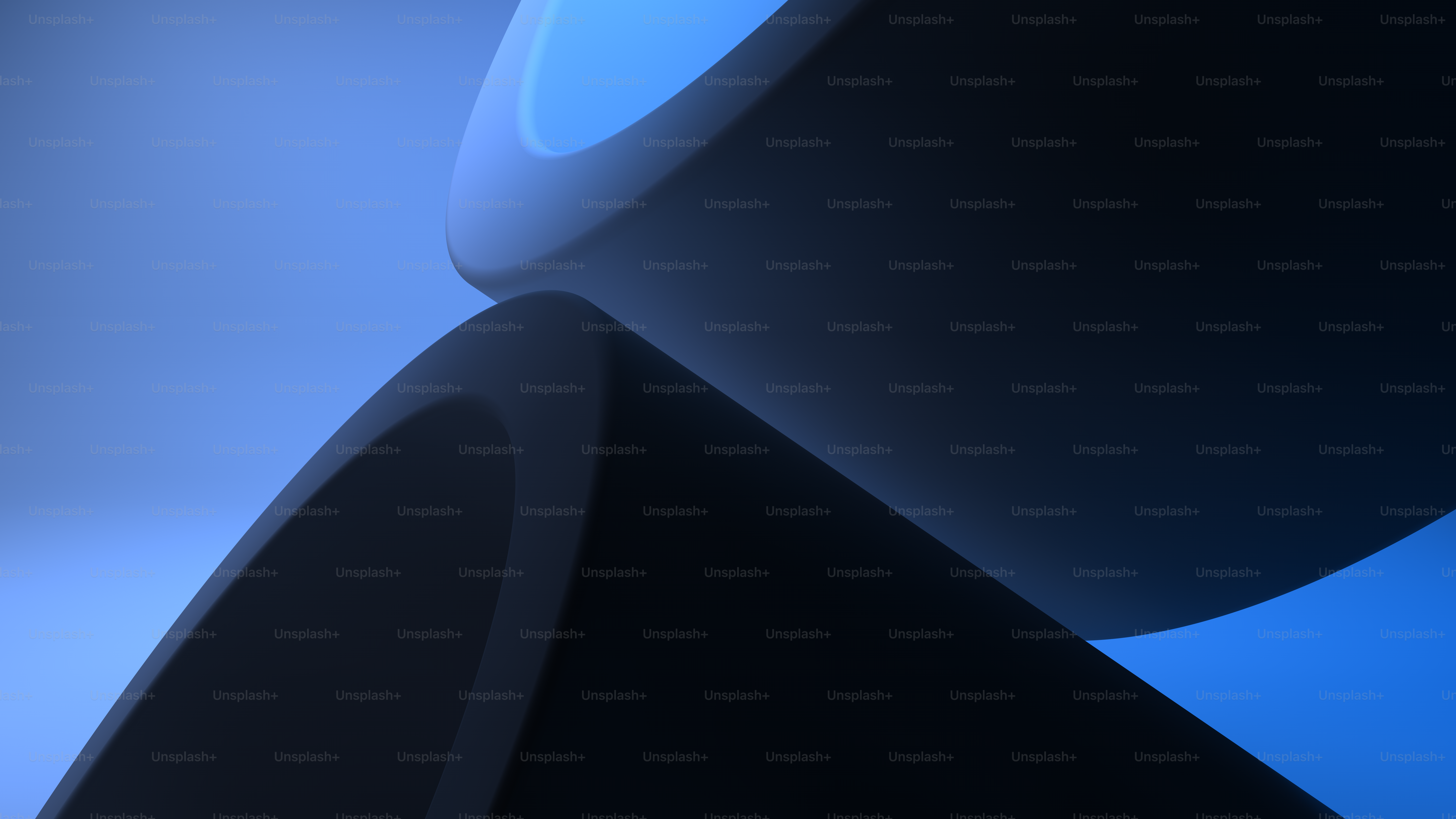 a blue and black abstract background with a curve