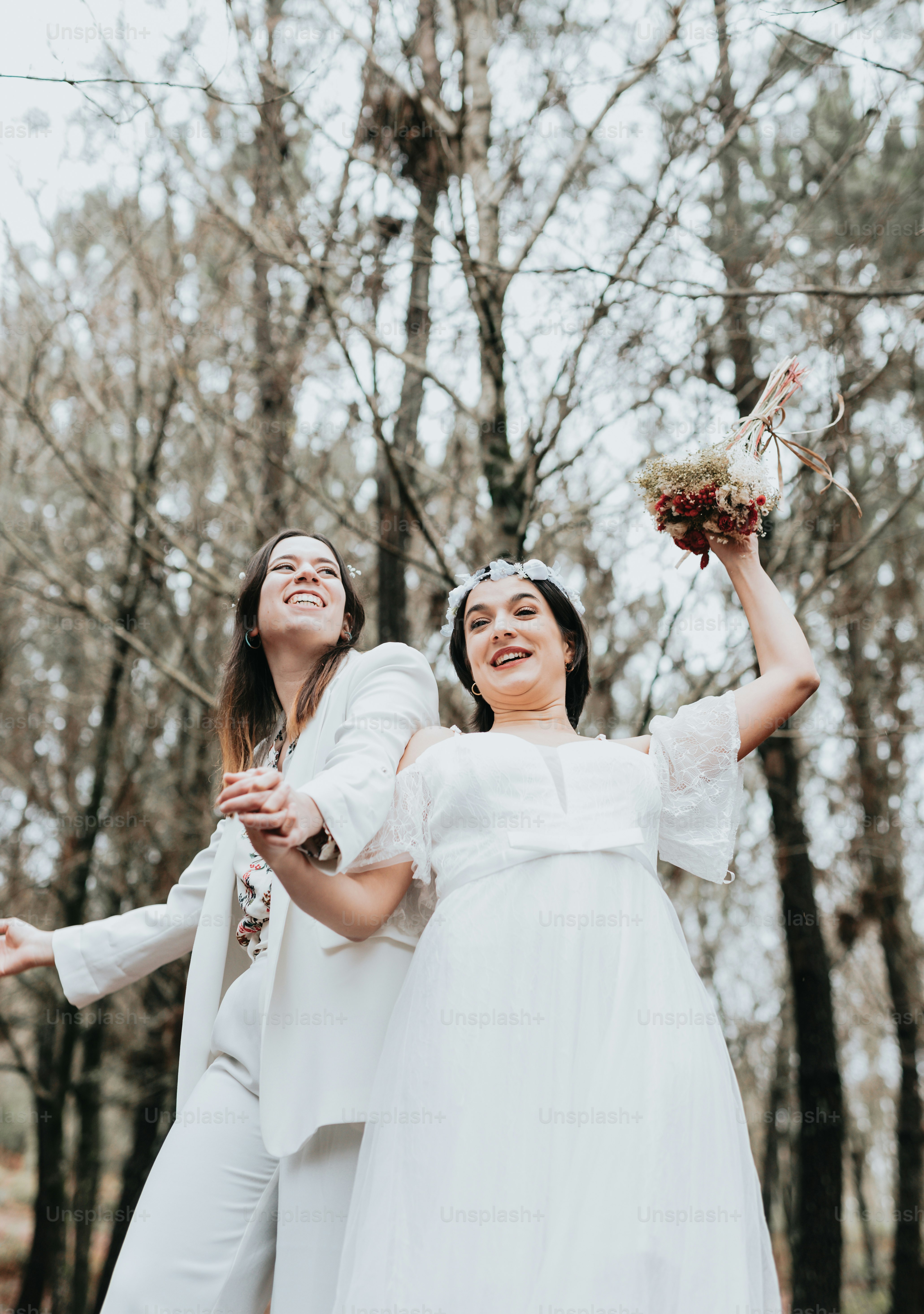 a couple of women standing next to each other