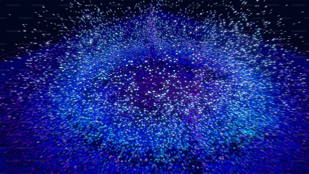 ein blauer und violetter abstrakter Hintergrund mit Sternen