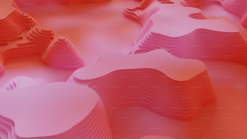 Image générée par ordinateur d’un groupe de formes ondulées