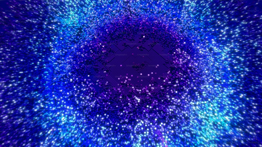 a blue and purple background with stars