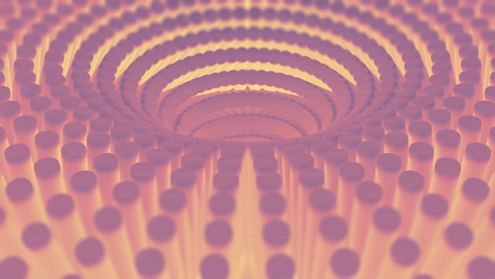 Una imagen abstracta de una espiral de círculos