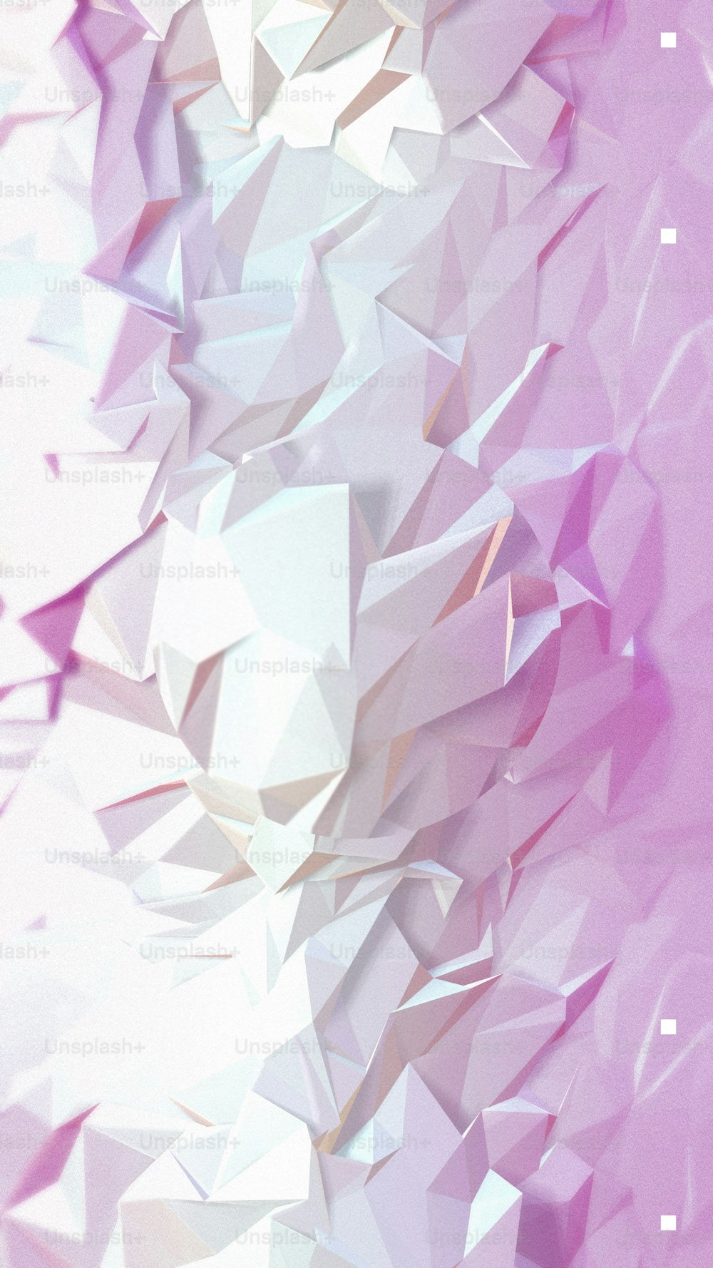 a pink background with a lot of white shapes