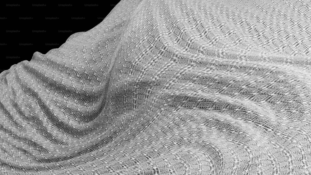 uma foto em preto e branco de um cobertor