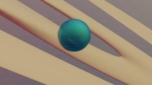 a blue object is floating in the air