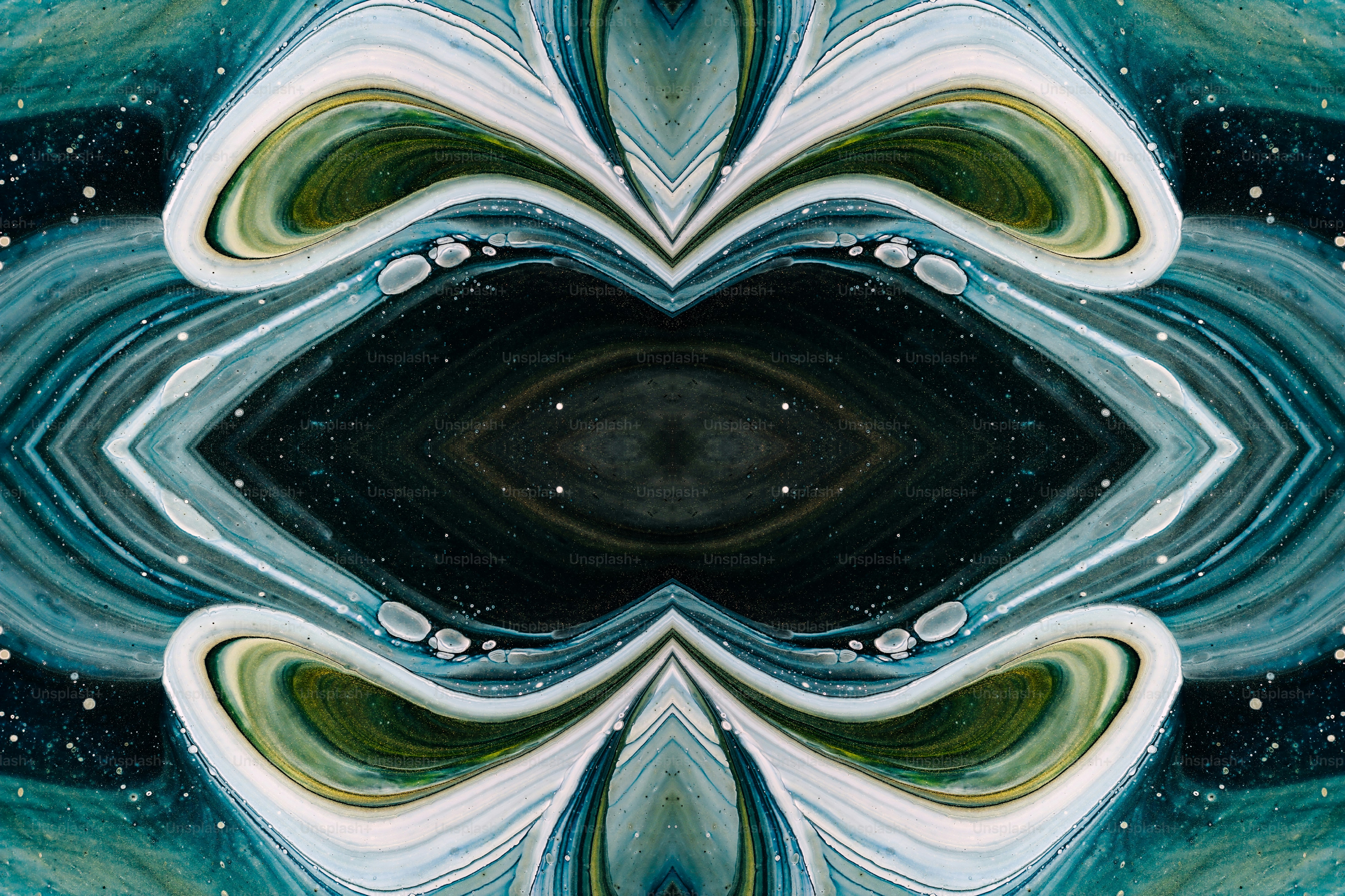A computer generated image of an abstract design photo – Green Image on ...