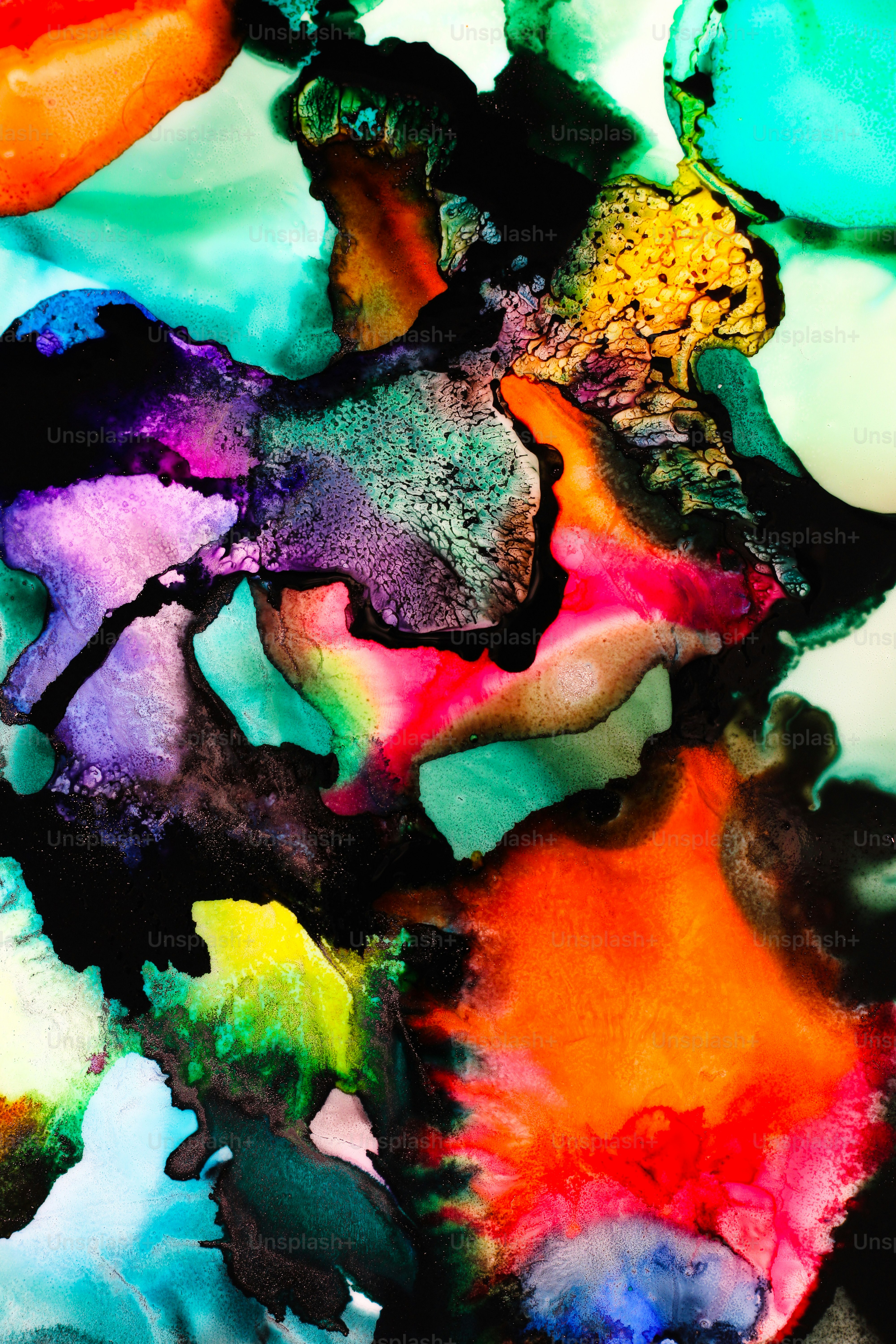 a close up of a multicolored piece of art