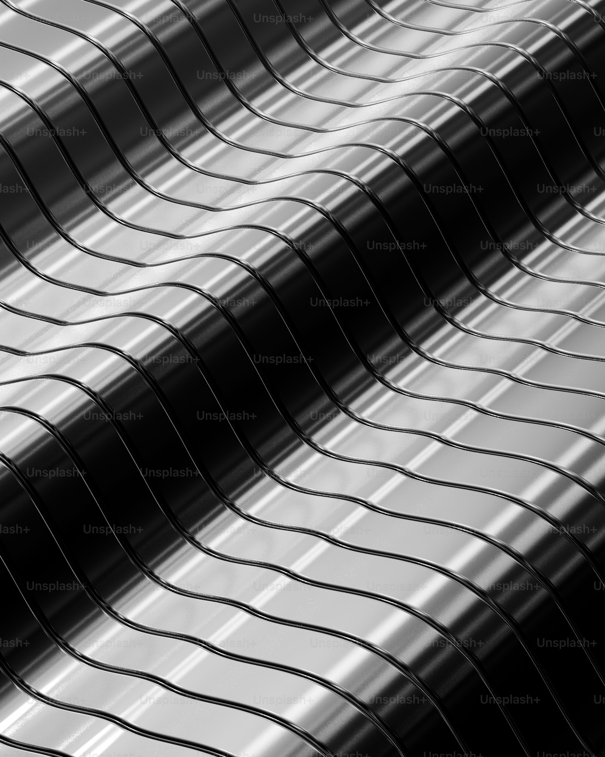 ein Schwarz-Weiß-Foto einer Metalloberfläche