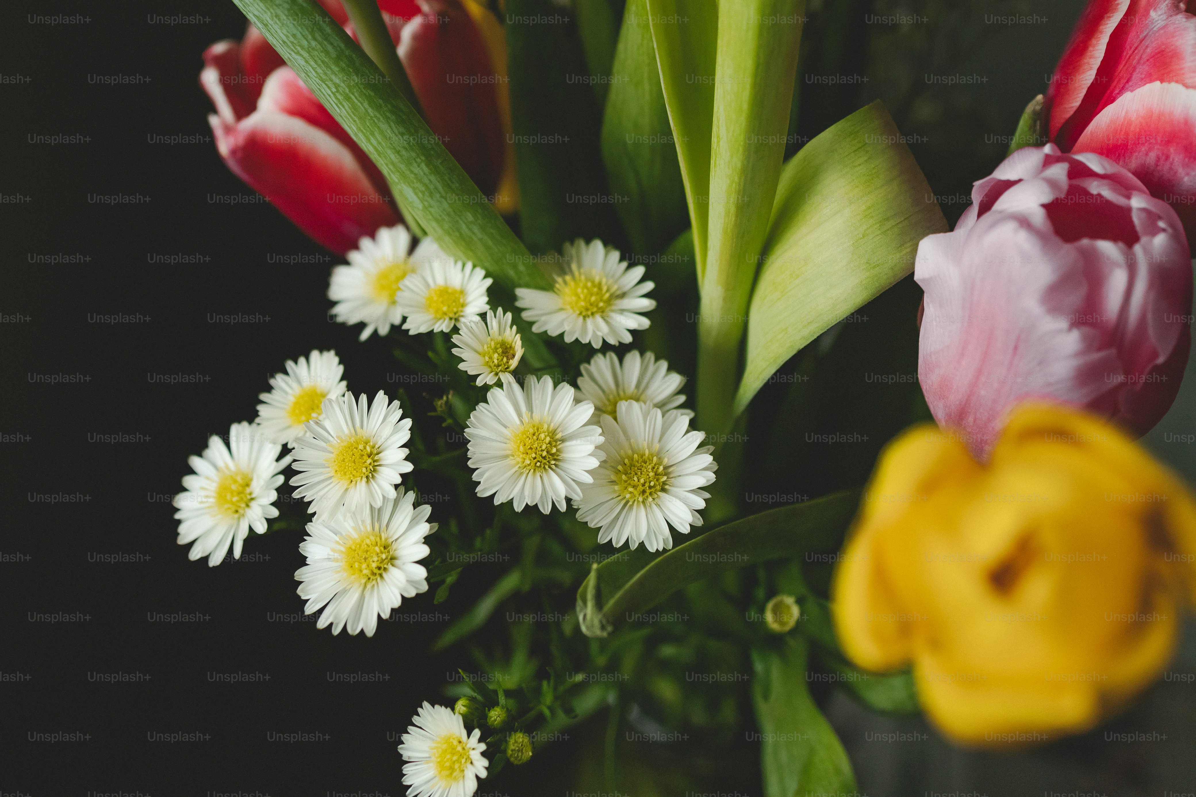 a bunch of flowers that are in a vase