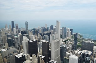 a view of a city from the top of a skyscraper