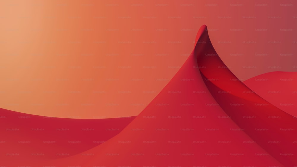 a red abstract background with a curve in the middle