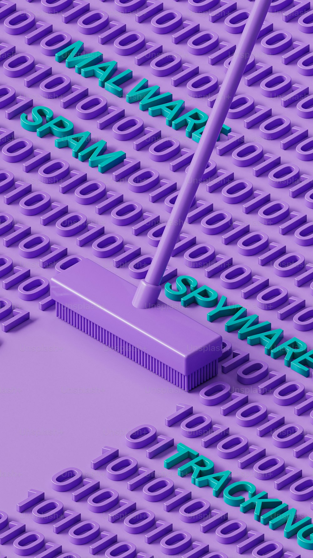 a toothbrush laying on top of a purple surface