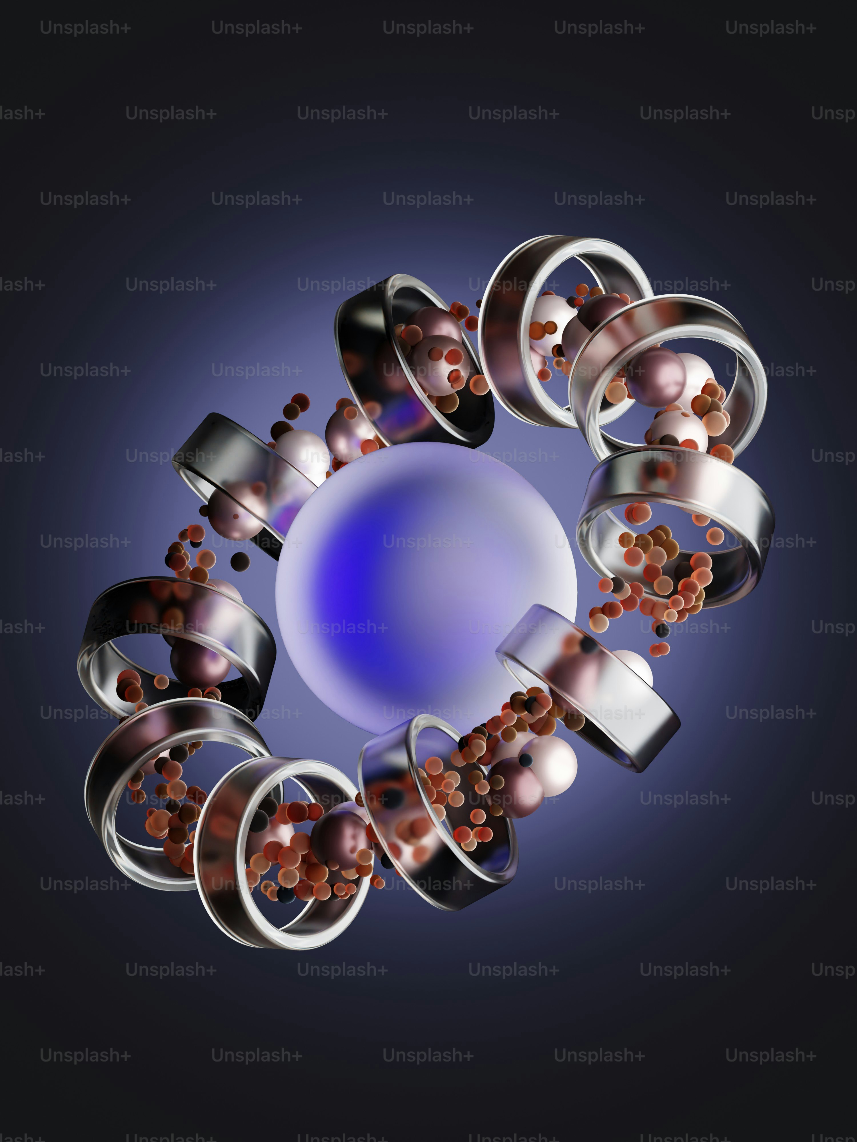 A computer generated image of a circular object photo – Rings Image on ...