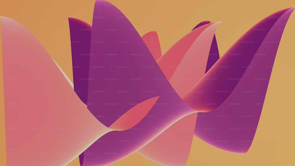 Una imagen abstracta de formas púrpuras y rosadas
