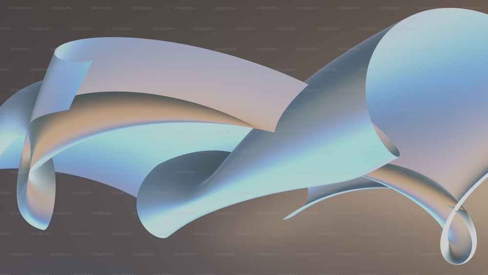 a computer generated image of a curved object
