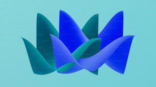 ein Bild einer blauen Blume auf blauem Hintergrund