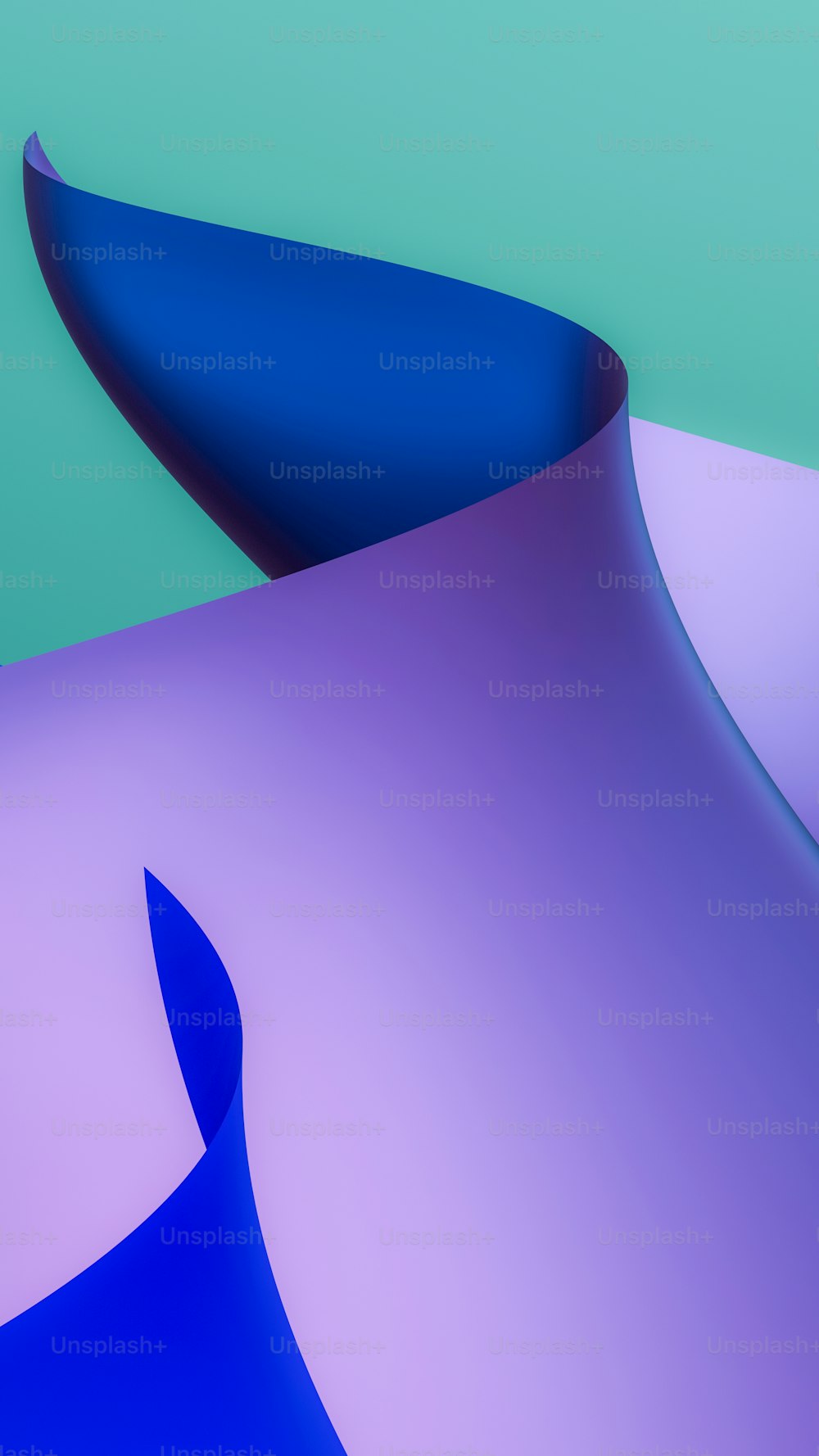 Un fondo abstracto azul y púrpura con curvas