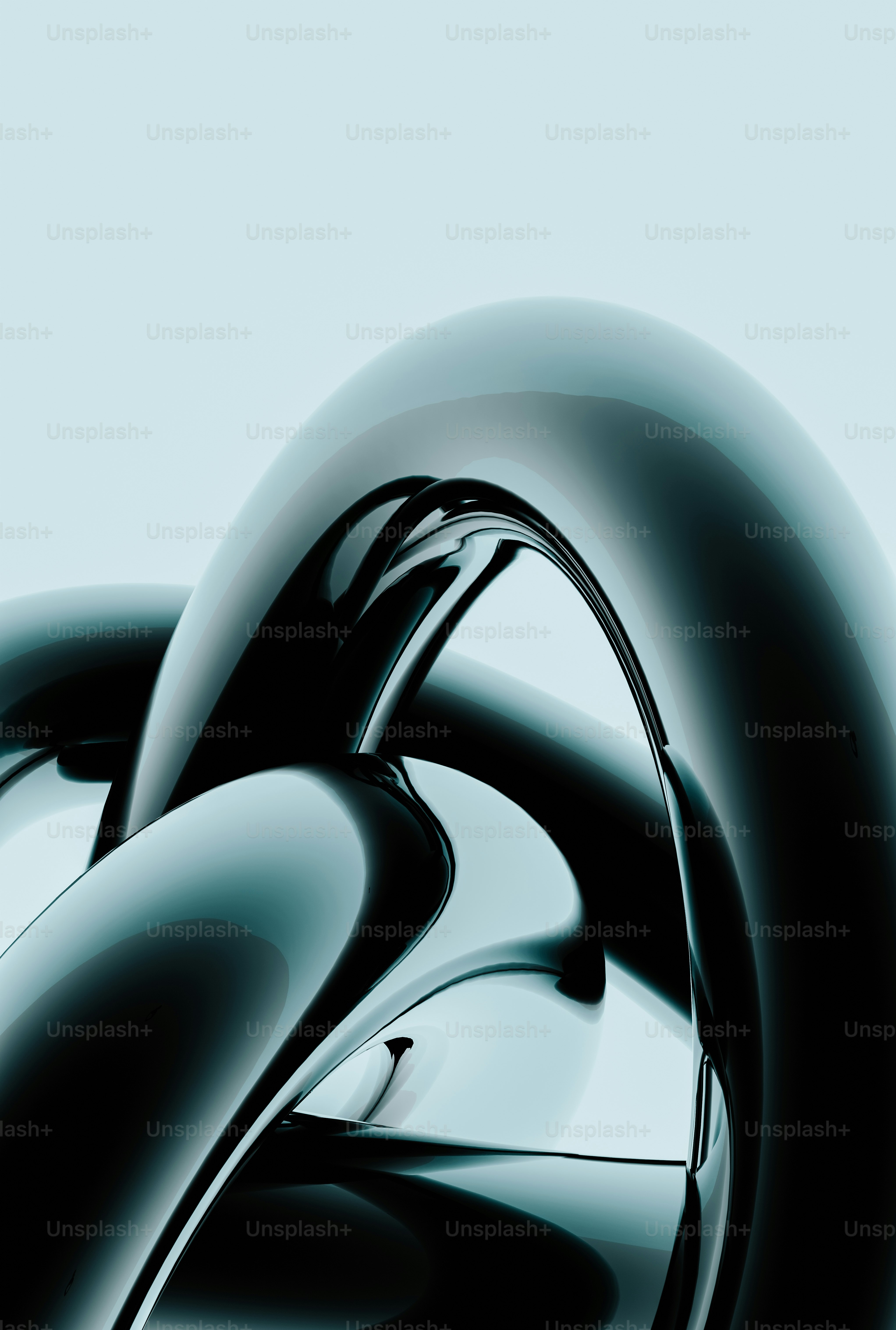 a black object with a white background