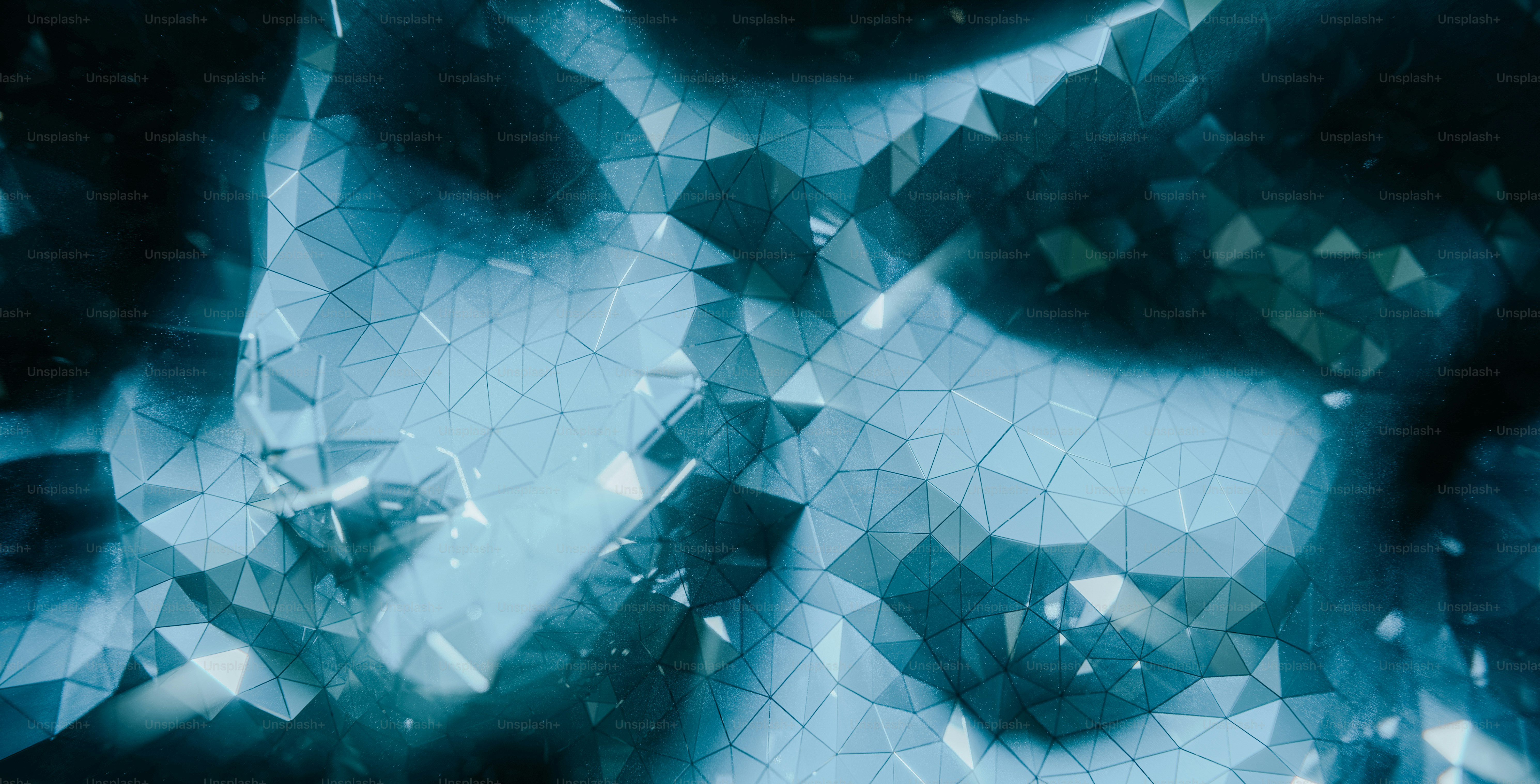 a close up of a blue and black abstract design