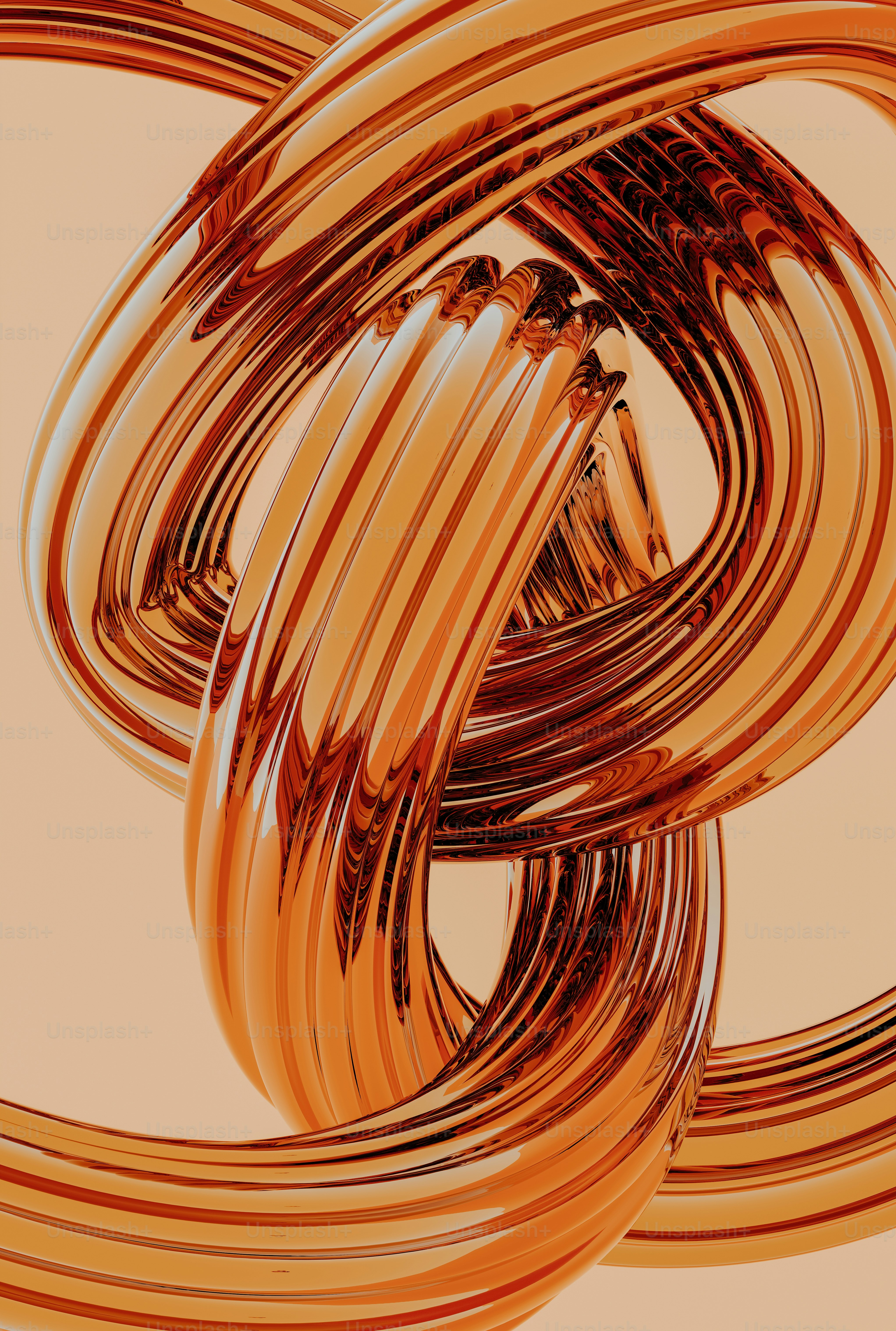 a close up of a bunch of orange lines