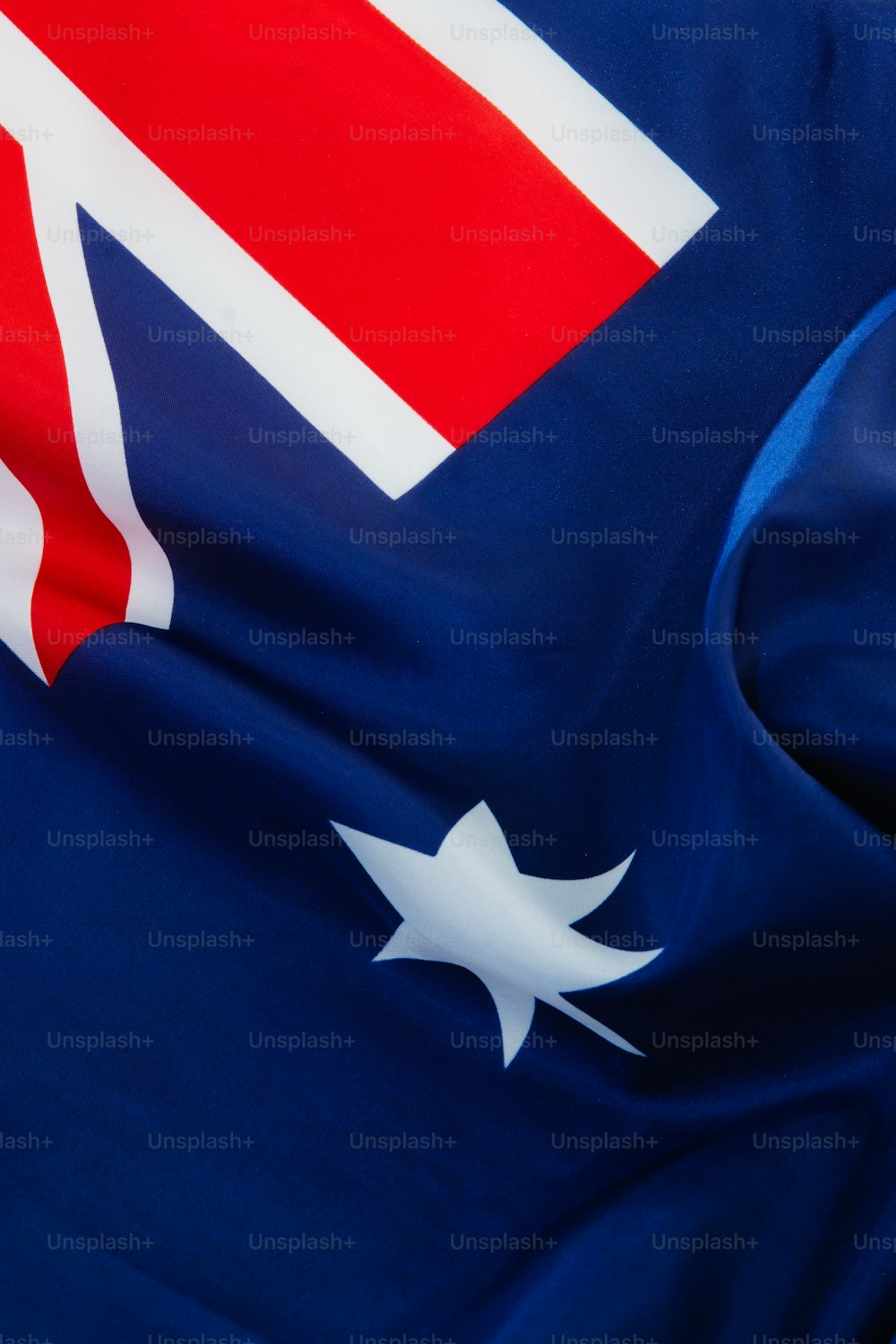 Nahaufnahme einer Flagge Australiens
