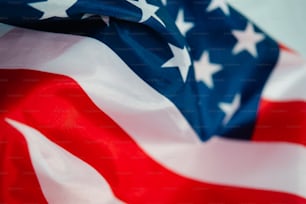 a close up of an american flag