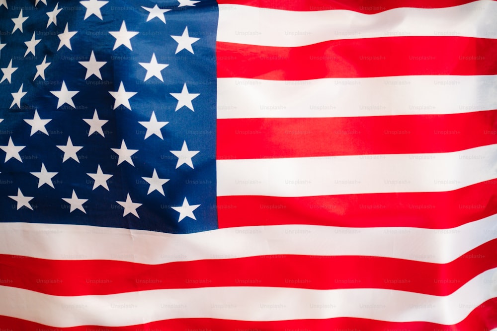 um close up de uma bandeira americana