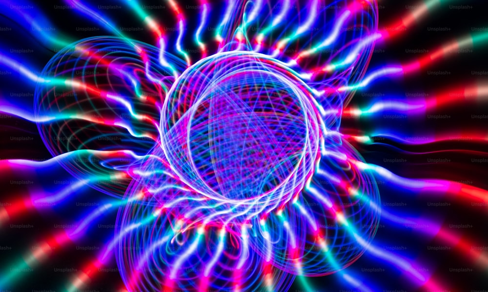 un'immagine generata al computer di una sfera di luce