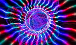 a computer generated image of a ball of light