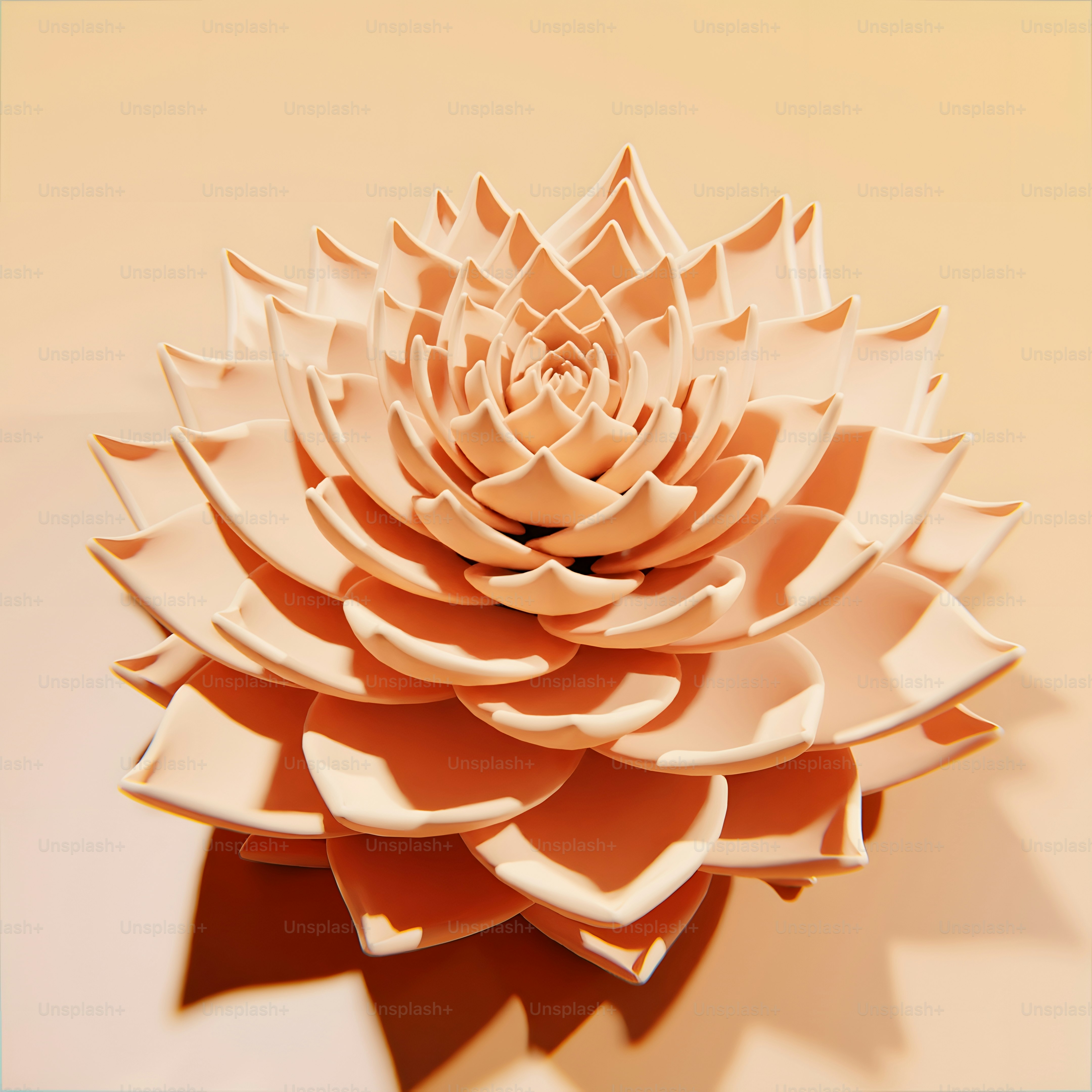 a large pink flower on a yellow background