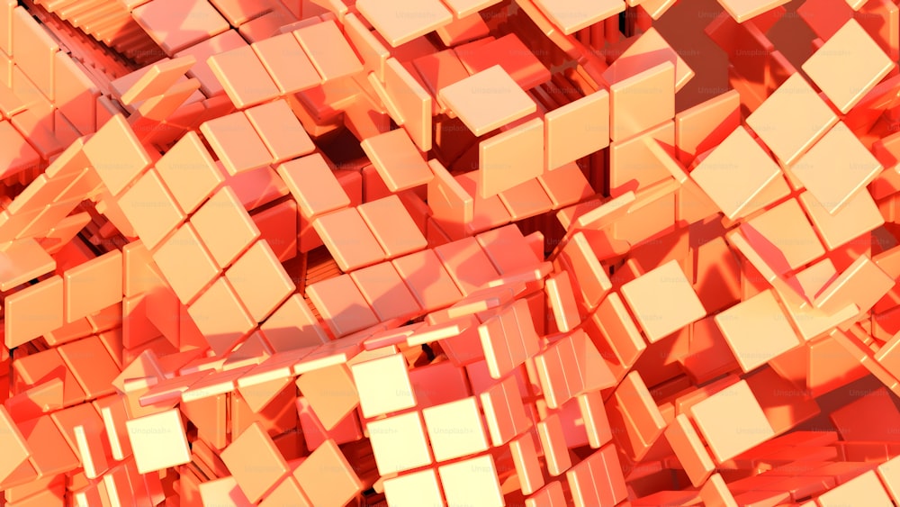 um monte de cubos que são empilhados juntos