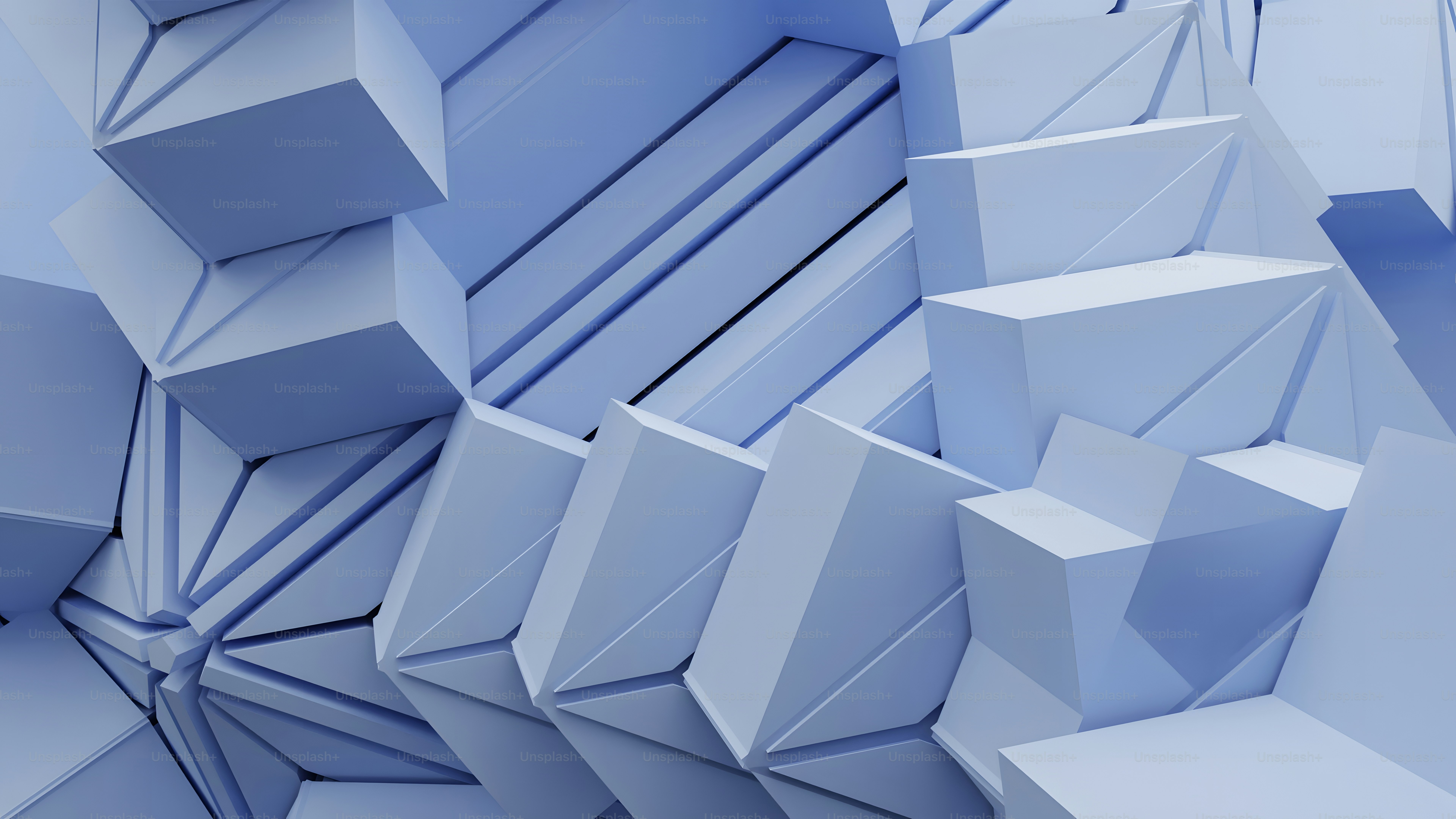 uno sfondo astratto blu con un mazzo di cubi
