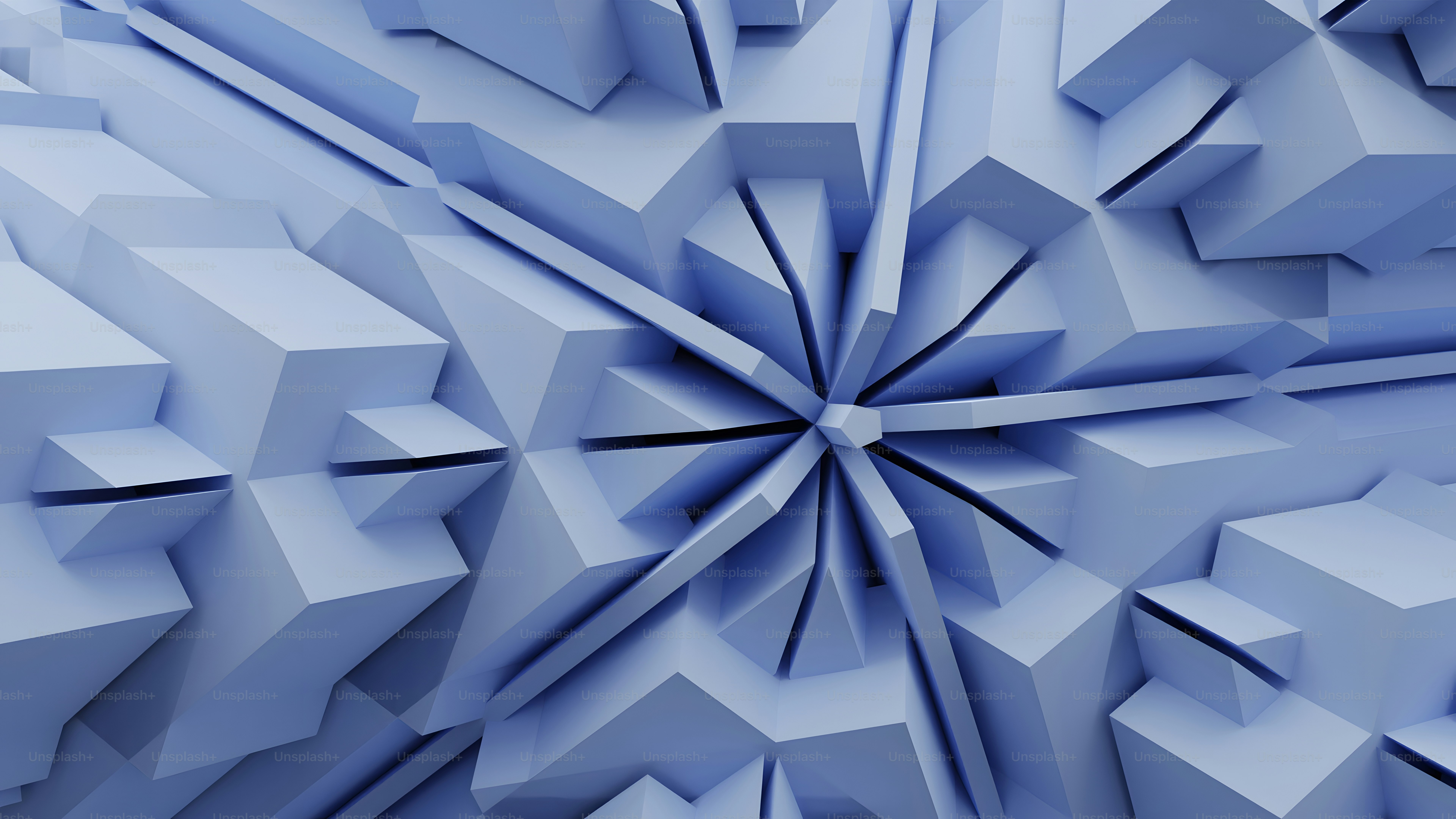 Uno sfondo blu astratto con uno starburst al centro