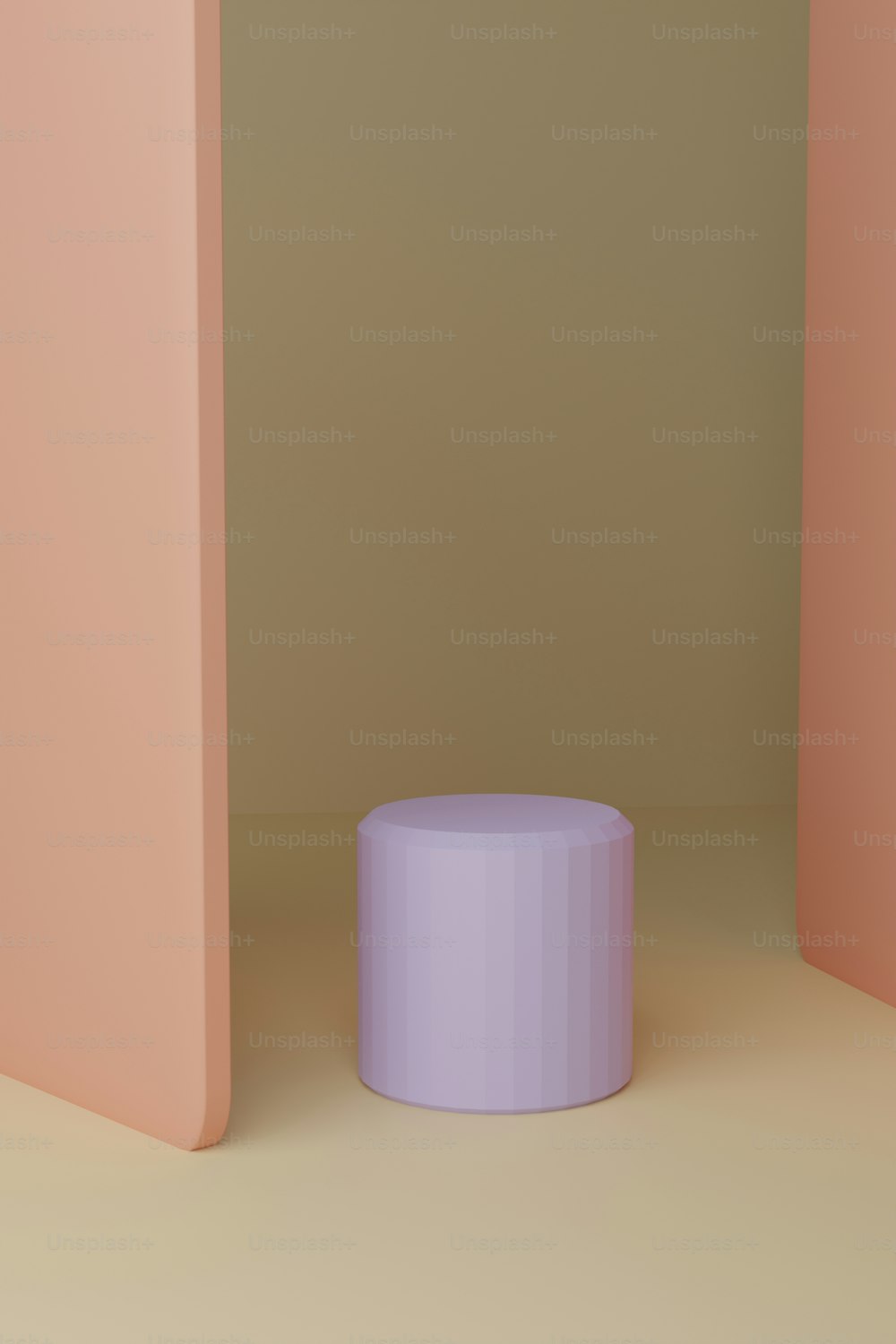 a round object sitting in the middle of a room