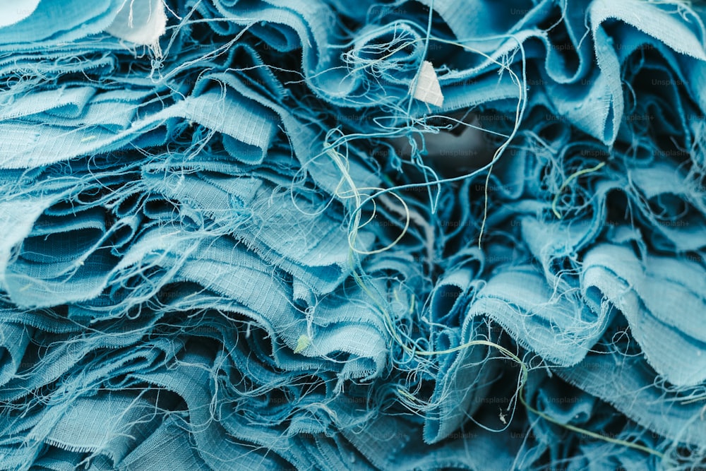 Premium Photo  Blue fabric texture