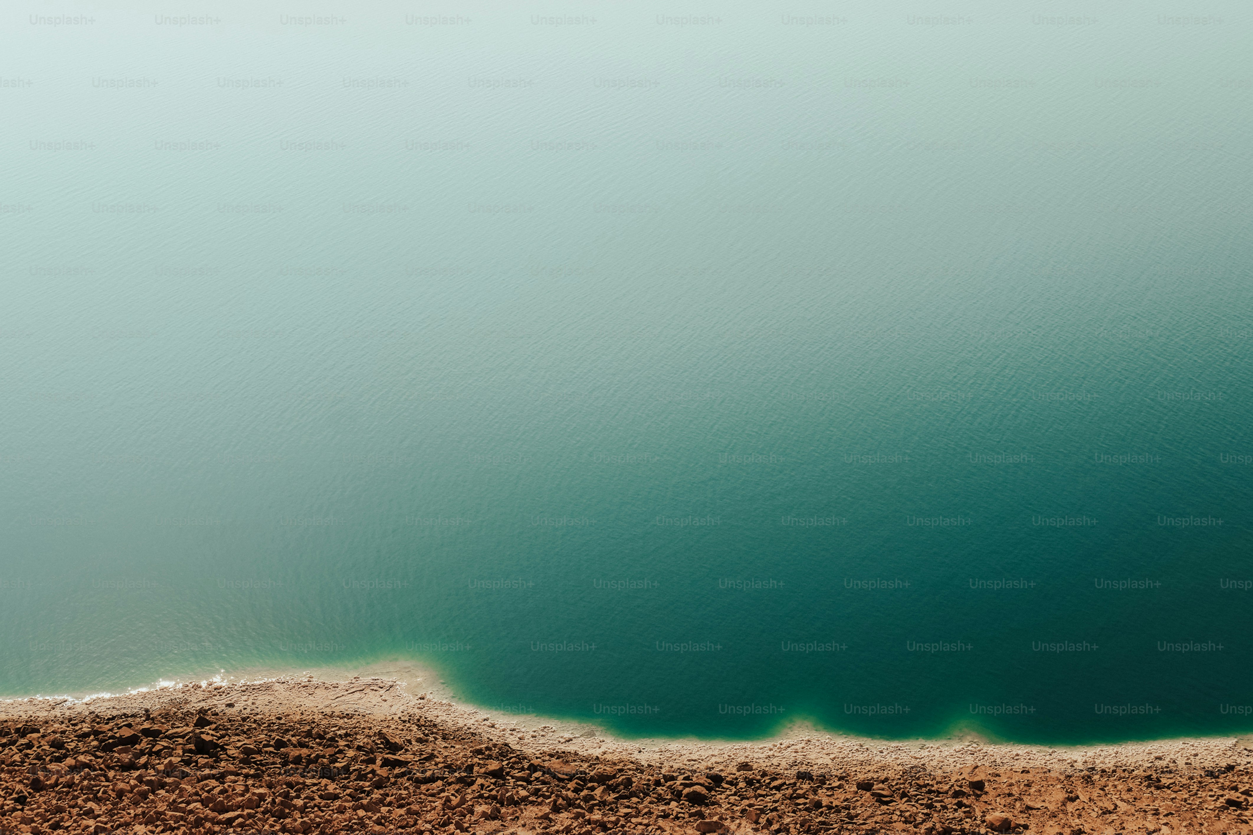 a large body of water surrounded by land