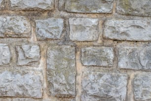 a close up of a wall made of stone blocks