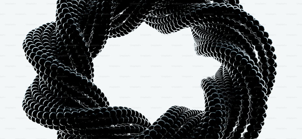una foto in bianco e nero di una corda