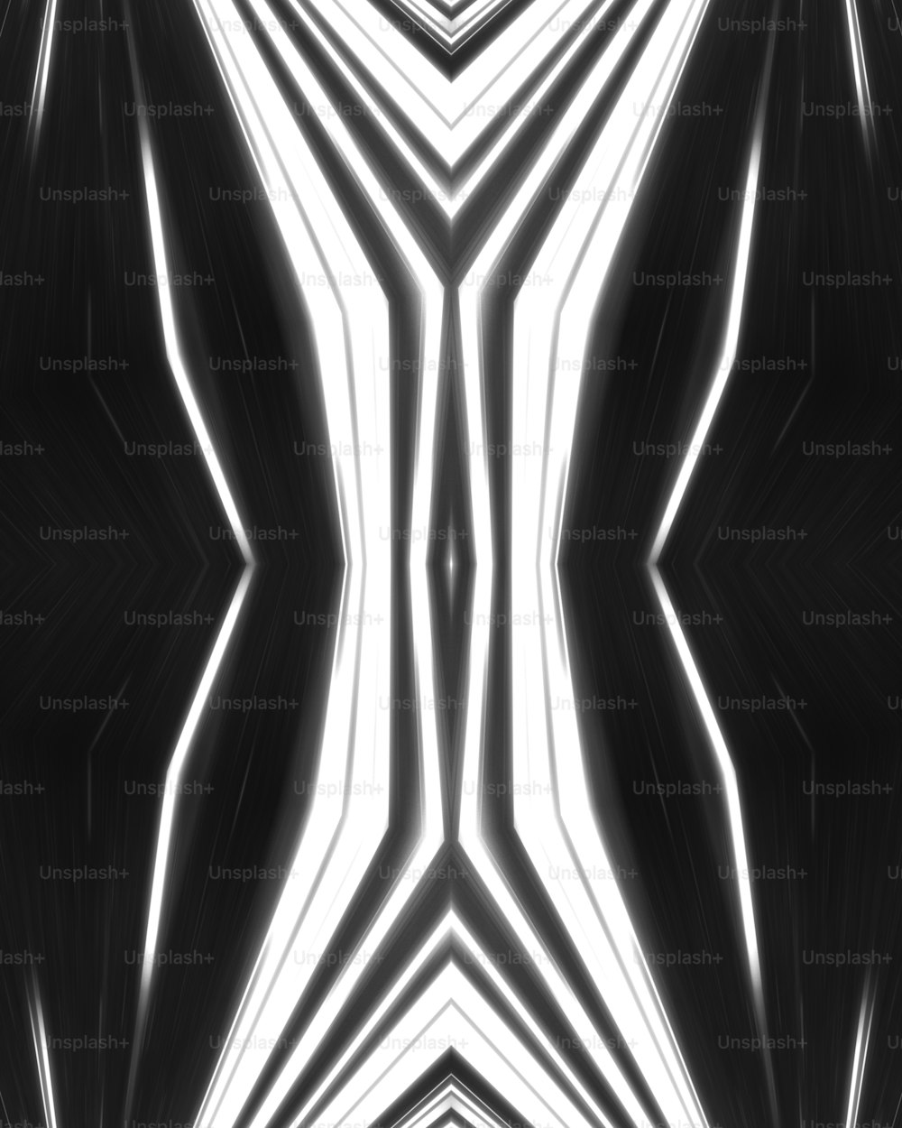 Ein Schwarz-Weiß-Foto eines abstrakten Designs
