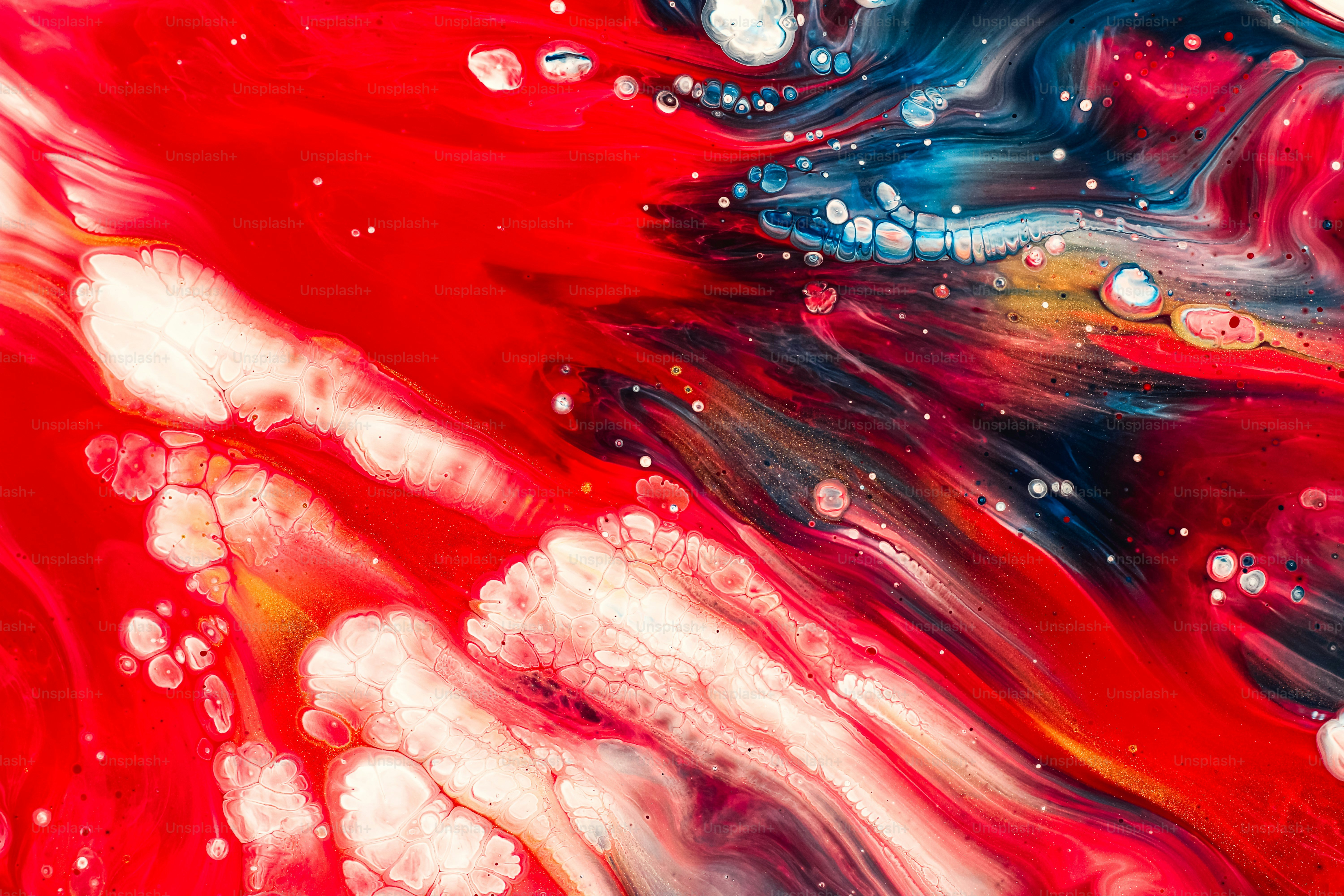 青と赤の抽象画の写真 – Unsplashの背景の無料画像