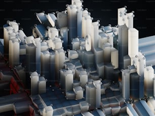 a 3d rendering of a city with buildings