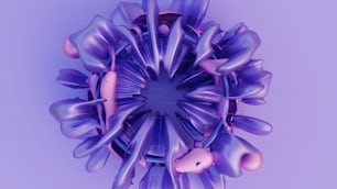 uma imagem gerada por computador de um objeto roxo