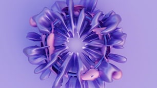 Un objeto circular púrpura con un centro blanco