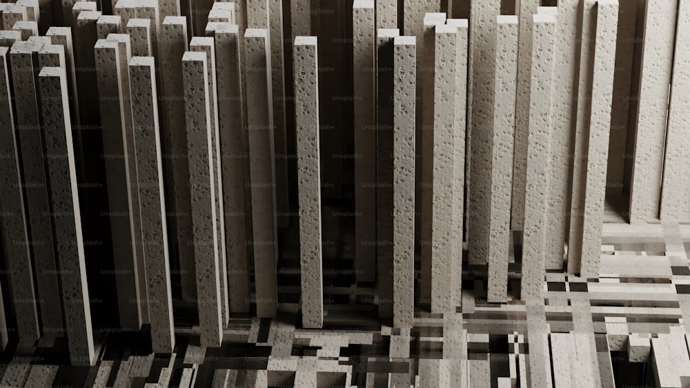 Un certo numero di diversi tipi di assi di legno